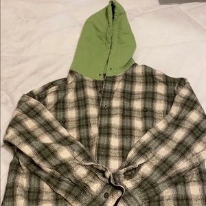 UO hooded flannel